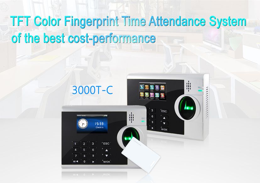 (3000T-C) RFID Card & Fingerprint Time Attendance System with Webserver & Adms Function