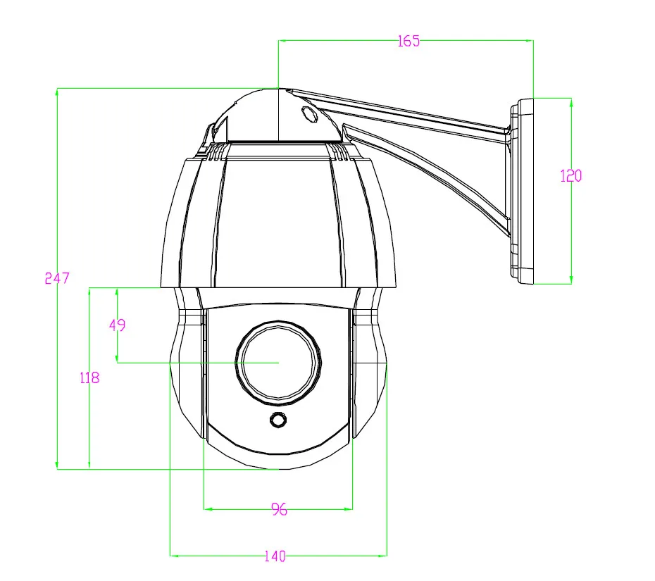 1080P 20X Zoom PTZ 4.5 Inch CCTV Outdoor Surveillance IR Dome Camera