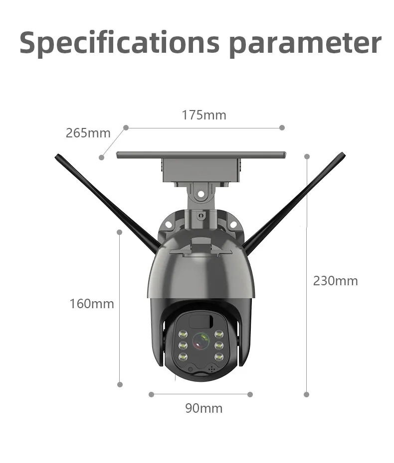 1080P/2MP HD Solar Camera 4G Outdoor PTZ Security Wireless Camera Solar WiFi CCTV Camera 360 IP Camera with Solar Icam+ APP