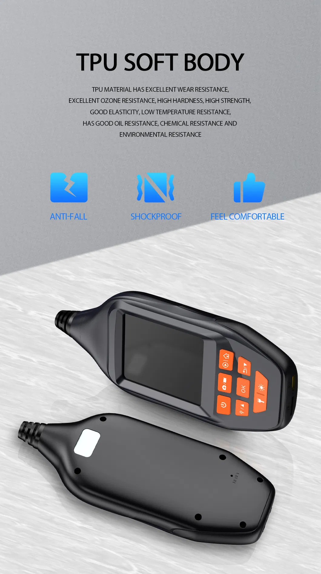 1080P HD Pipeline Camera Borescope Inspection Endoscope with 3inch Screen