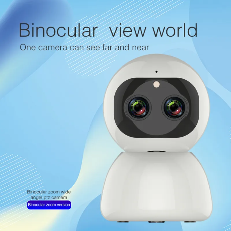 1080P Night Vision Dual Lens Night Vision PTZ WiFi Wireless Camera with Motion Detection