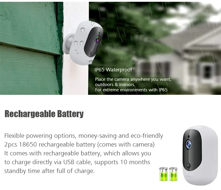 1080P Outdoor Battery Operated Home Security Camera