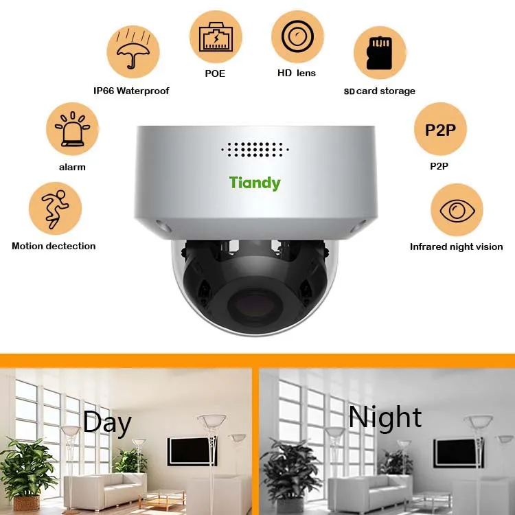1080P Poe IP Camera Mic Built in 2MP Fixed IR Night Vision WiFi Dome Wireless Security system Indoor Onvif P2p CCTV Camera