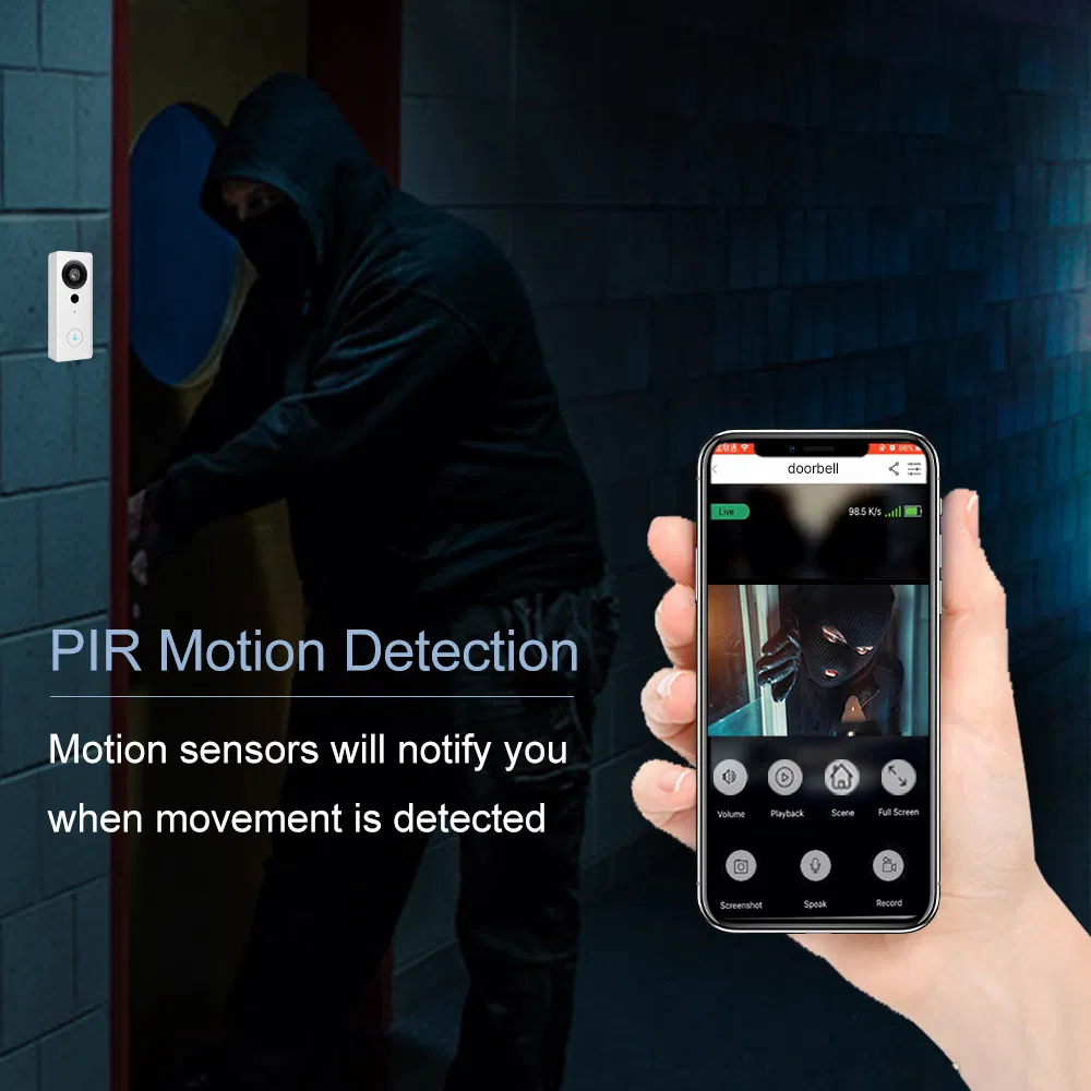 1080P WiFi Ring Smart PIR Video Doorbell with Mobile APP