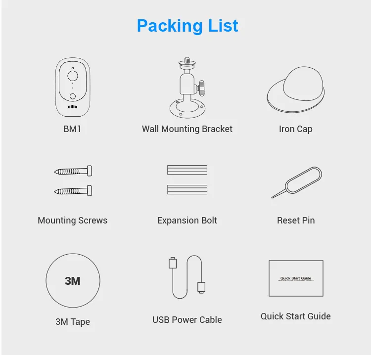1080P Wireless Smart Home WiFi IP Camera with Night Vision