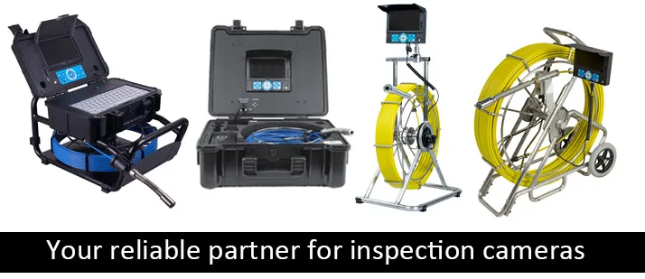 130FT Self-Leveling Pipe Clean Inspection Camera System with Transmitter