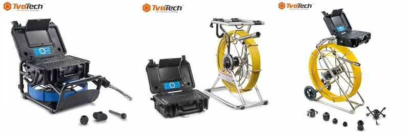 130FT Self-Leveling Pipe Clean Inspection Camera System with Transmitter