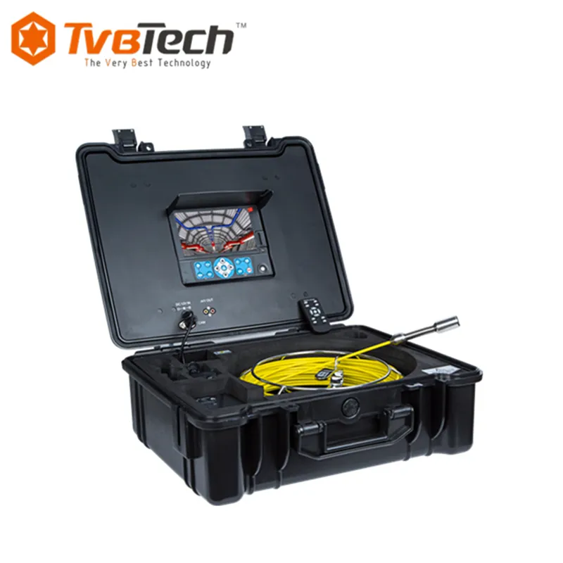 130FT Self-Leveling Pipe Clean Inspection Camera System with Transmitter