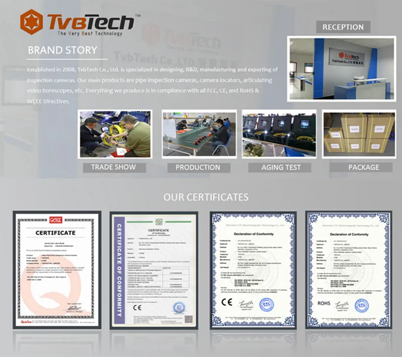 130FT Self-Leveling Pipe Clean Inspection Camera System with Transmitter