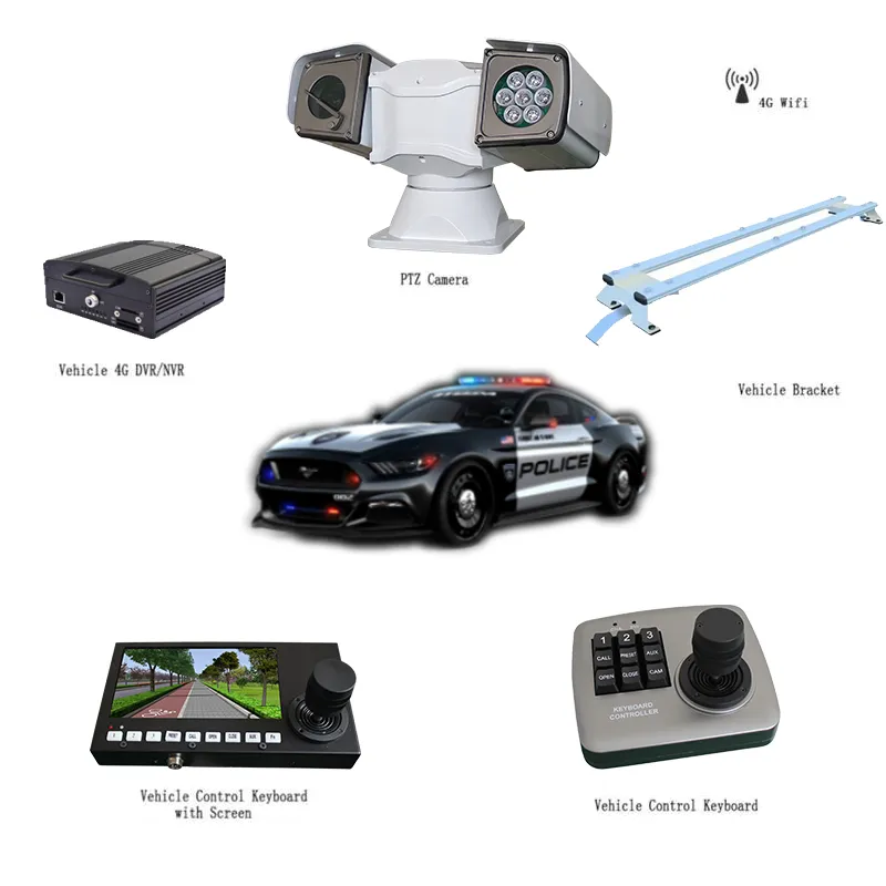 150m Infrare Militarycar Roof Mounted PTZ Security Camera