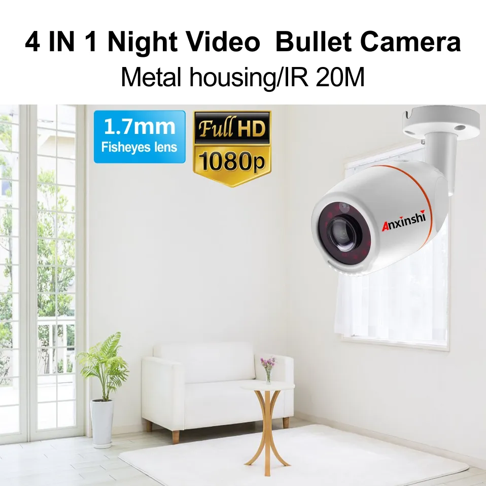 2.0MP 4 in 1 High Definition IR Bullet Fisheye Camera