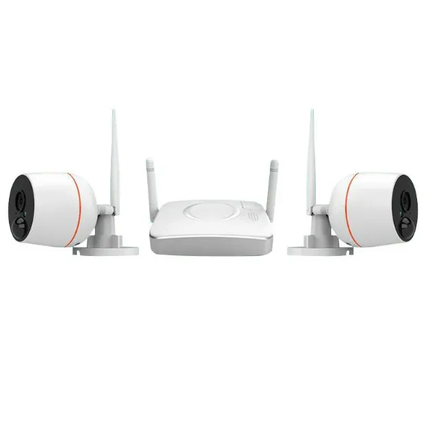 2CH 1080P Mini WiFi NVR IP Camera CCTV Kits Built in Audio