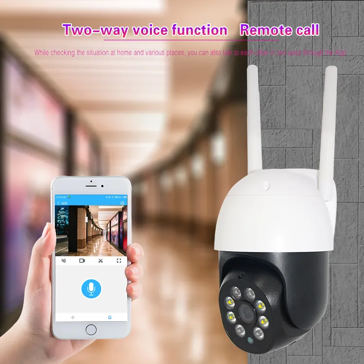 2inch 3MP Smart Home WiFi PTZ Dome Camera IR Night Vision Two Way Audio CCTV IP Camera Wireless Security Camera with Connect NVR Mobile Phone Monitoring