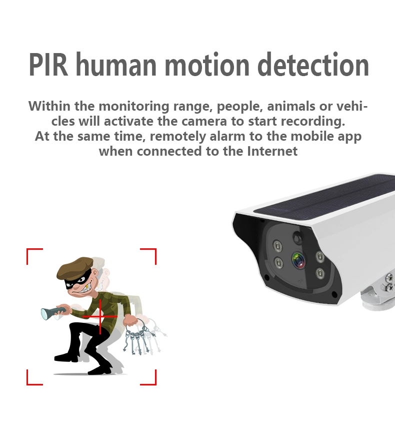 2MP/1080P CCTV Cameras Solar Powered PIR WiFi Solar IP Camera Wireless Camera Outdoor Low Power Supply Security Camera Icam+ APP