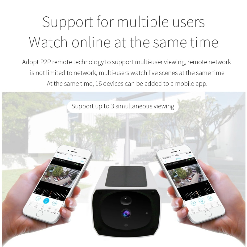 2MP/1080P CCTV Cameras Solar Powered PIR WiFi Solar IP Camera Wireless Camera Outdoor Low Power Supply Security Camera Icam+ APP