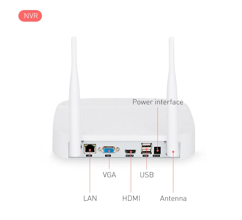 2MP/1080P IP Camera-Surveillance Camera 4 Tuya Kit CCTV Camera WiFi/Wireless Camera 4CH NVR Security Camera System