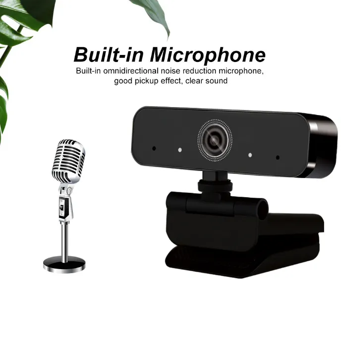 5.0MP PC Webcam, Full HD Webcam USB Desktop & Laptop Webcam Live Streaming Webcam with Microphone HD Video Webcam for Video Conference