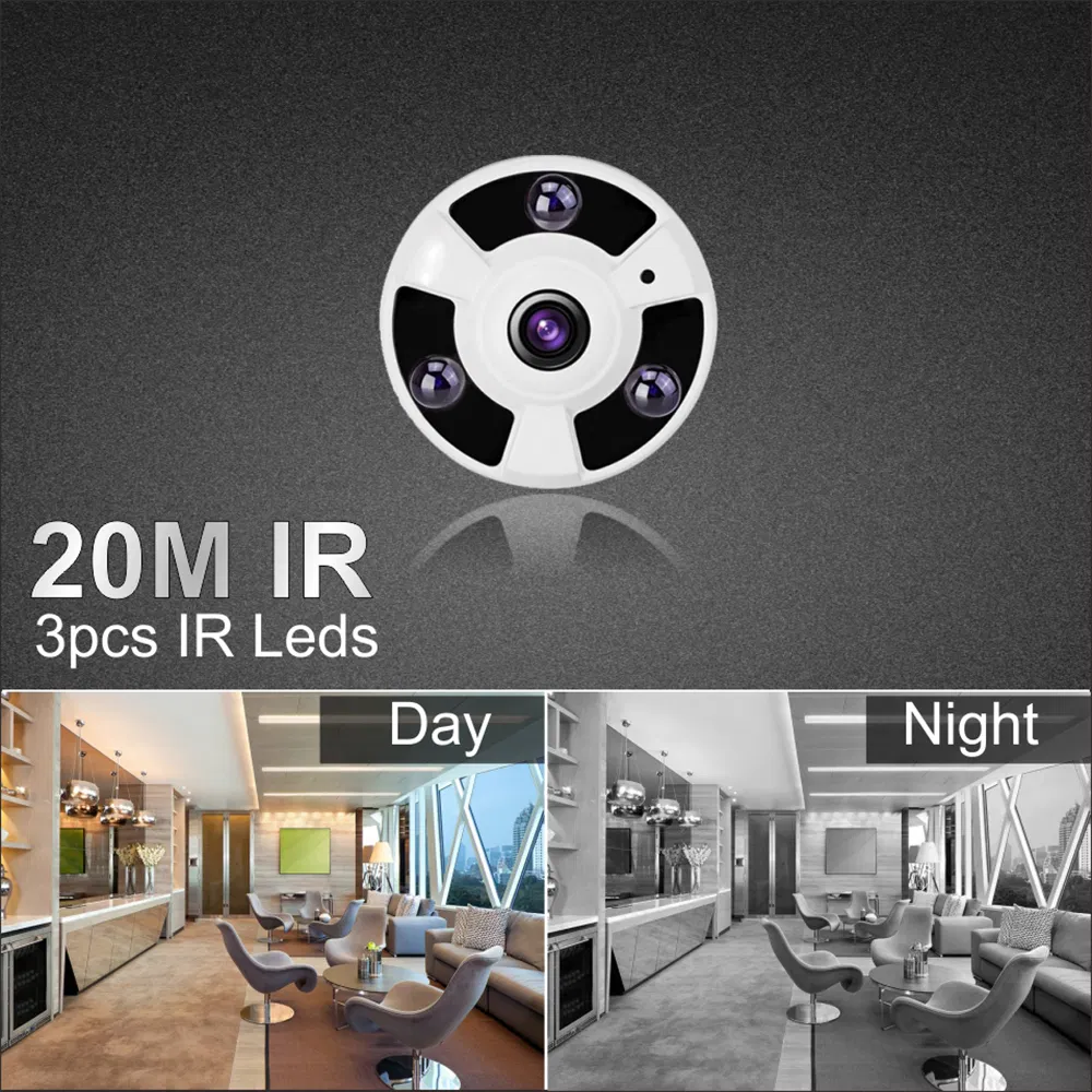 5MP 360 Panoramic Fisheye Camera Home Security IP Camera