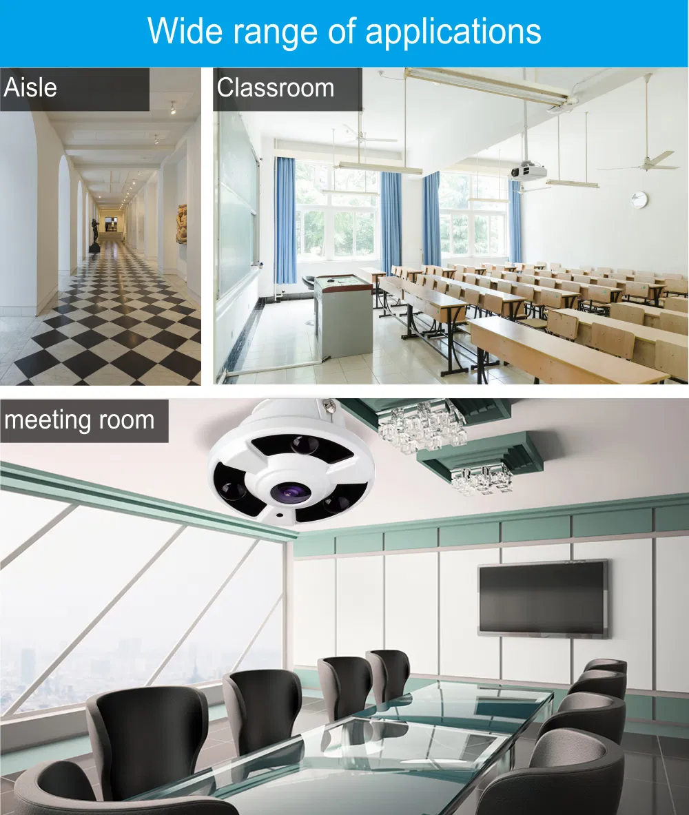 5MP 360 Panoramic Fisheye Camera Home Security IP Camera