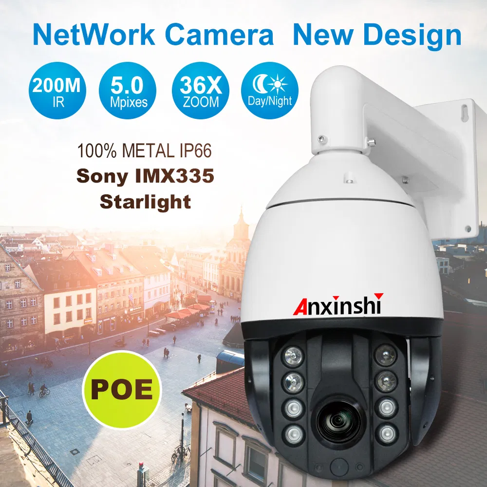 5MP 36X Starlight Low Illumination IR Smart Air Energy System IP PTZ CCTV Camera
