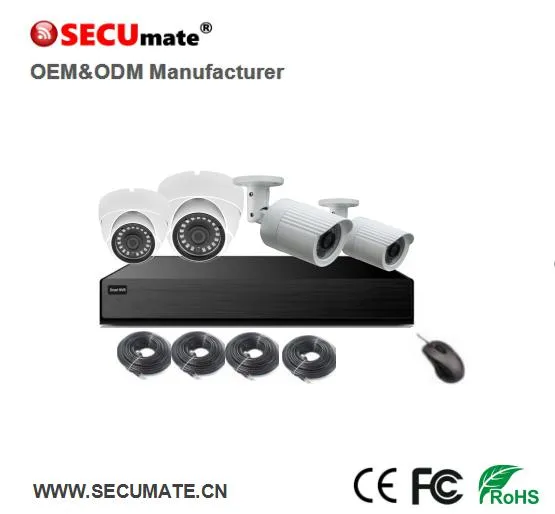 5MP 4 Channel CCTV Poe Camera Kit with P2p APP