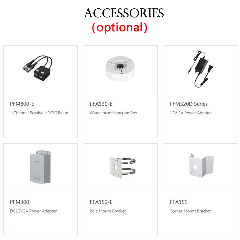 5MP 80 Meters Night Vision Hdcvi Dahua CCTV Camera Hac-Hfw2501t-Z-a