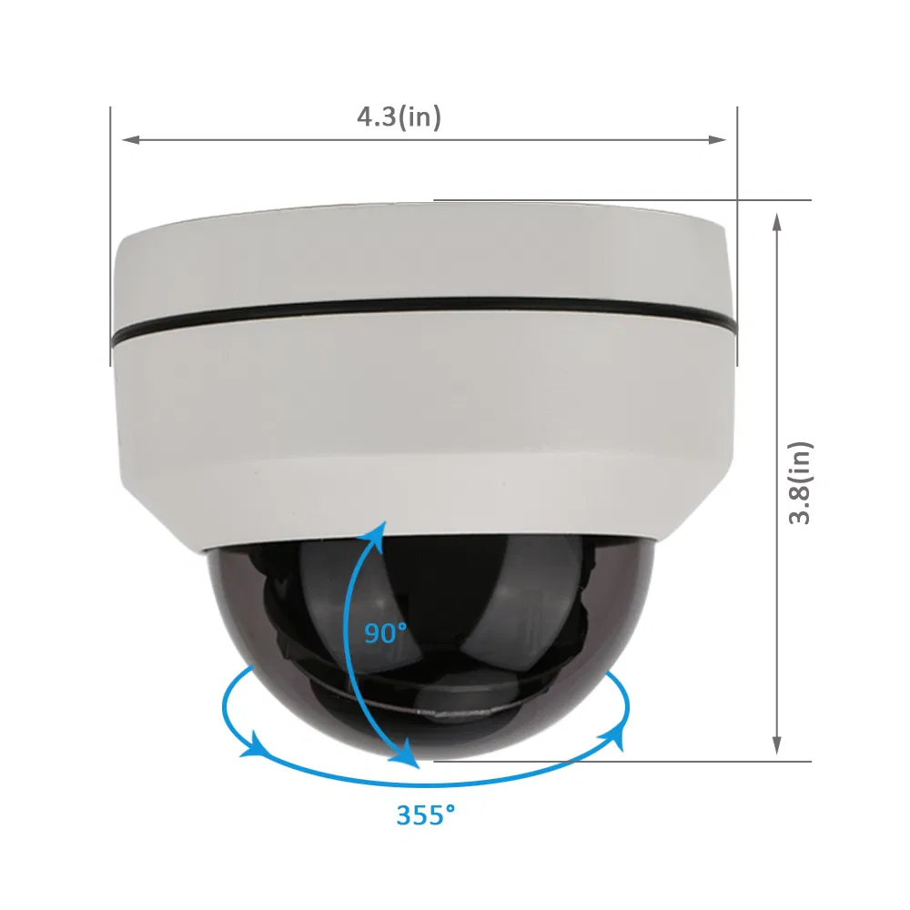 5MP CCTV Mini Waterproof WiFi PTZ Poe Dome IP Camera