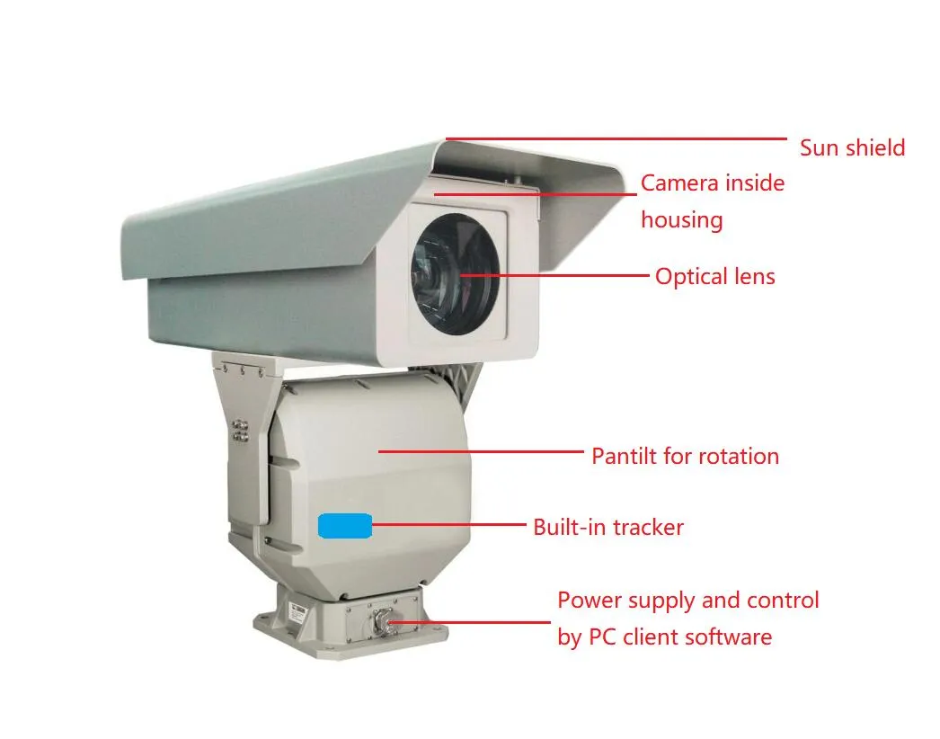 6km Recognize Human Long Range PTZ CCTV Camera with Built-in Tracker