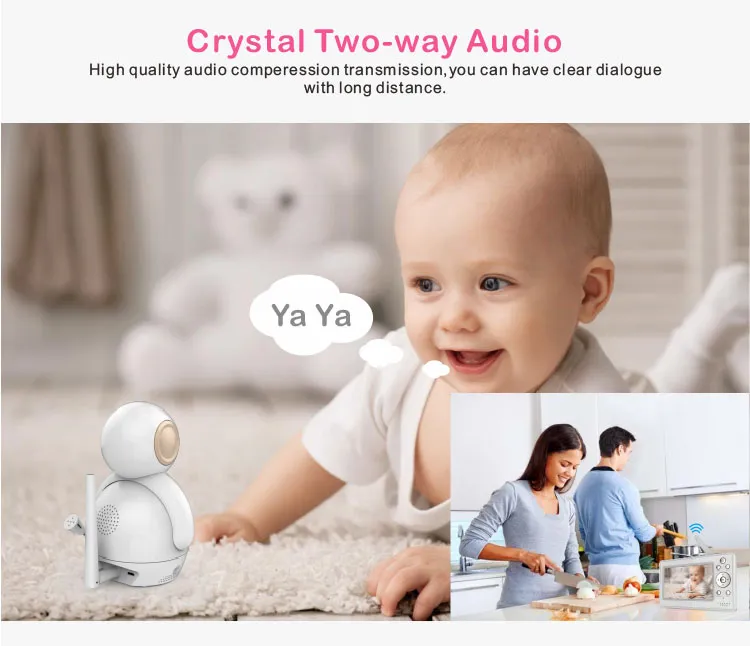 720p FHD Baby Monitor with 2.4G WiFi Wireless IP Camera Home Security Indoor Surveillance Camera with Two Way Audio