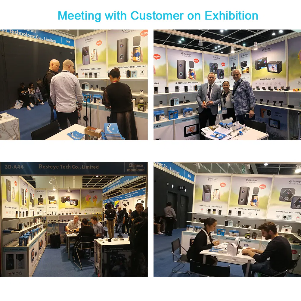 720p Wireless Rechargeable Battery Home Security Video Doorbell for PIR Metion Detection Door Bell Camera Digital Intercom Video Doorbell