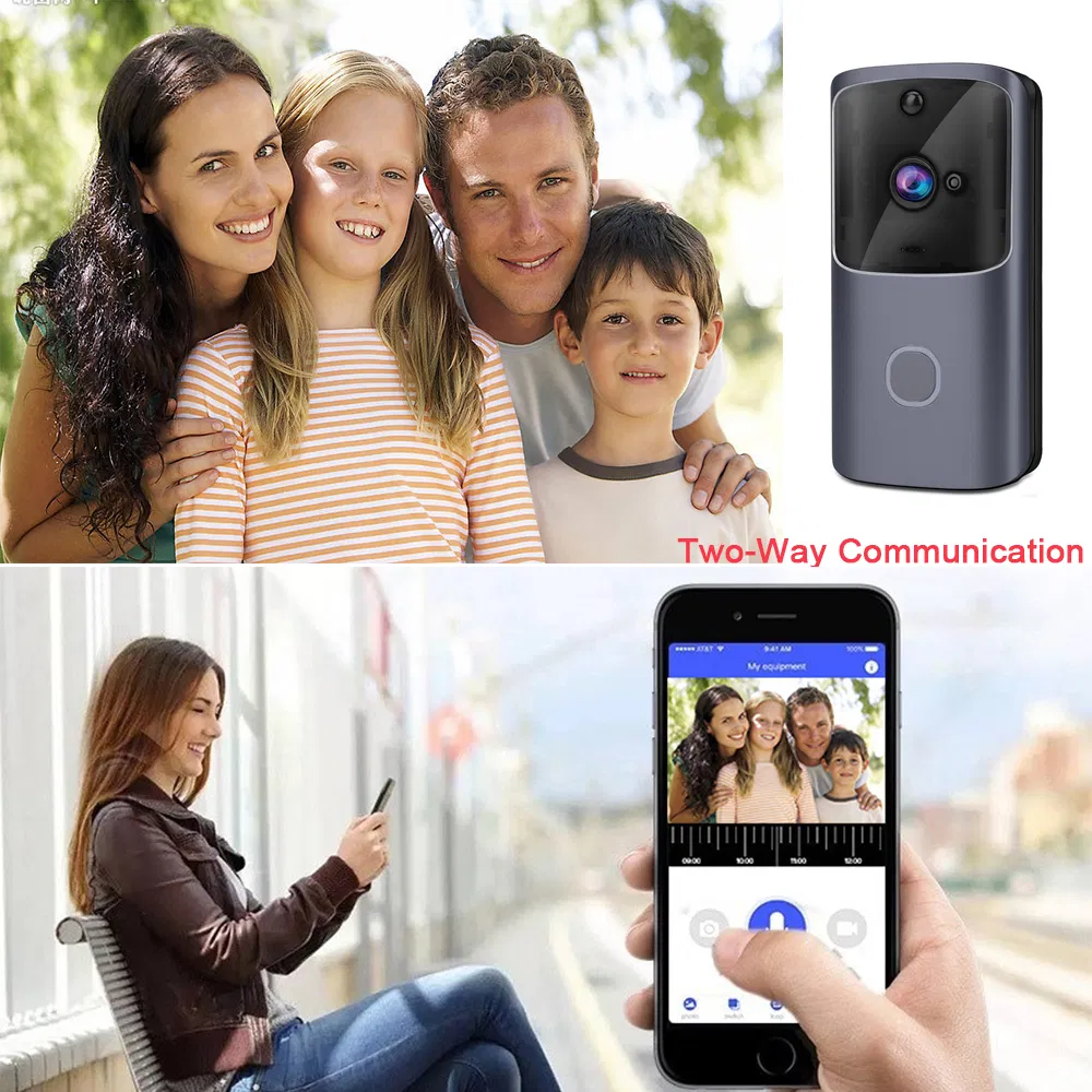 720p Wireless Rechargeable Battery Home Security Video Doorbell for PIR Metion Detection Door Bell Camera Digital Intercom Video Doorbell