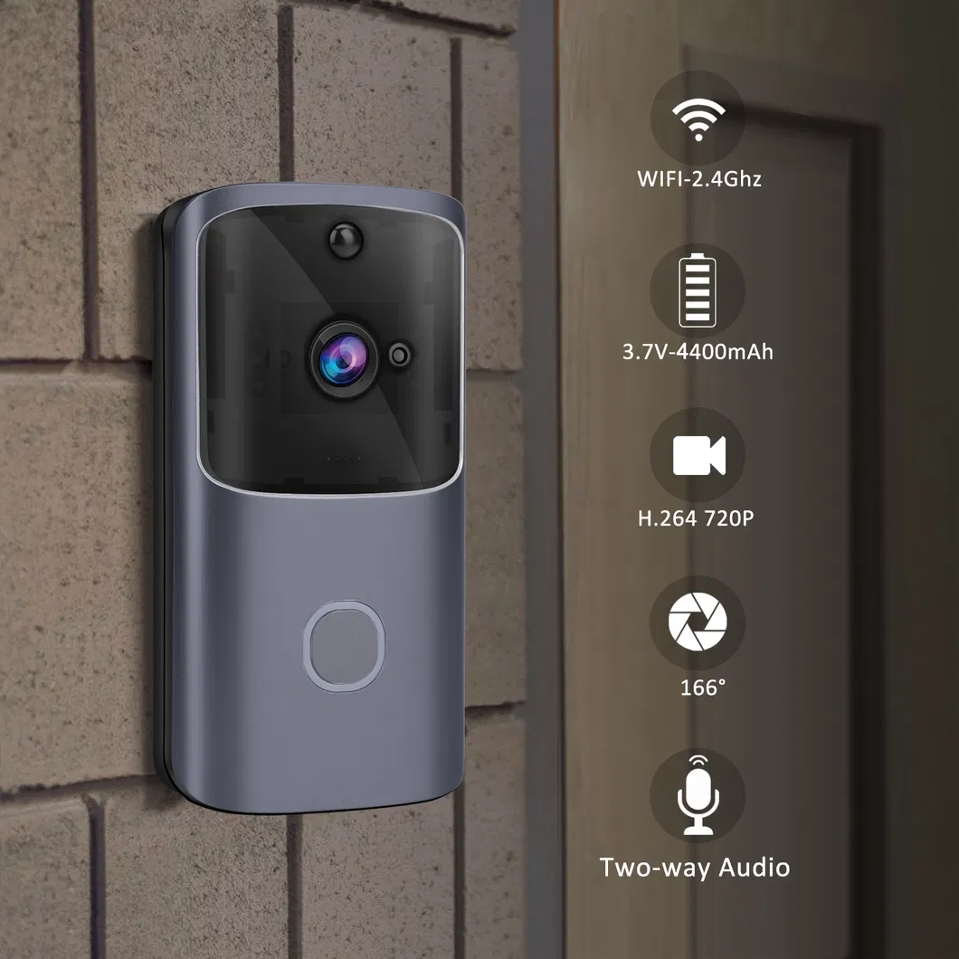 720p Wireless Rechargeable Battery Home Security Video Doorbell for PIR Metion Detection Door Bell Camera Digital Intercom Video Doorbell