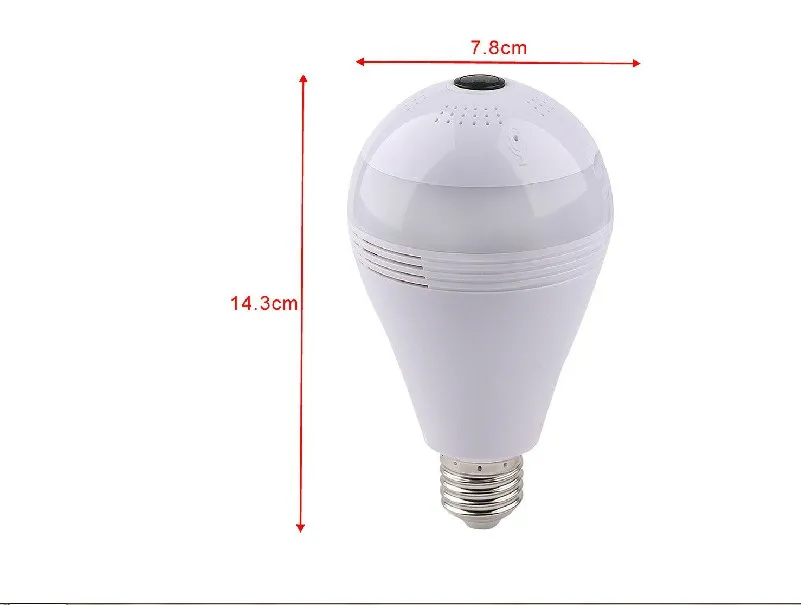 960p WiFi Camera Panoramic 360 Degree HD Video LED Light Bulb