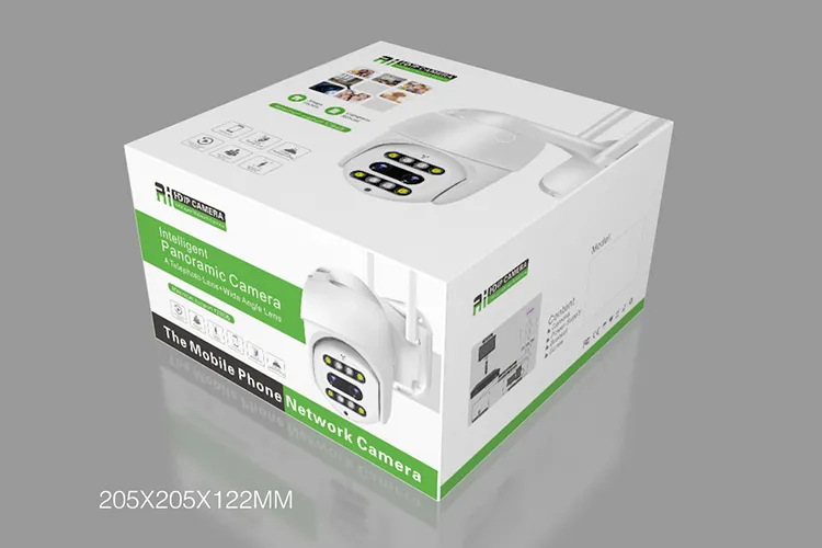 Ai Humanoid Tracking Binocular HD 1080P Outdoor IP Camera CCTV 360 PTZ 10X Zoom WiFi Camera Dual Lens Two Way Audio IR Wireless Security Surveillance Camera