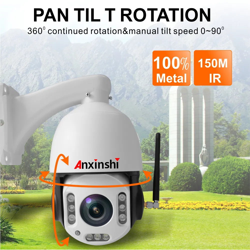 Anxinshi 5.0MP 30X Zoom Sony Imx335 Sensor IR 120m Starlight WiFi Auto Human Tracking IP PTZ Camera