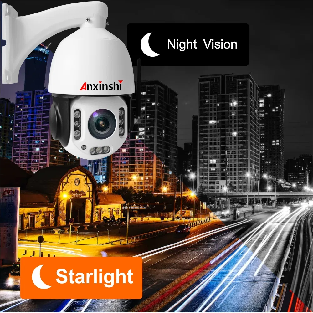 Anxinshi 5.0MP 30X Zoom Sony Imx335 Sensor IR 120m Starlight WiFi Auto Human Tracking IP PTZ Camera