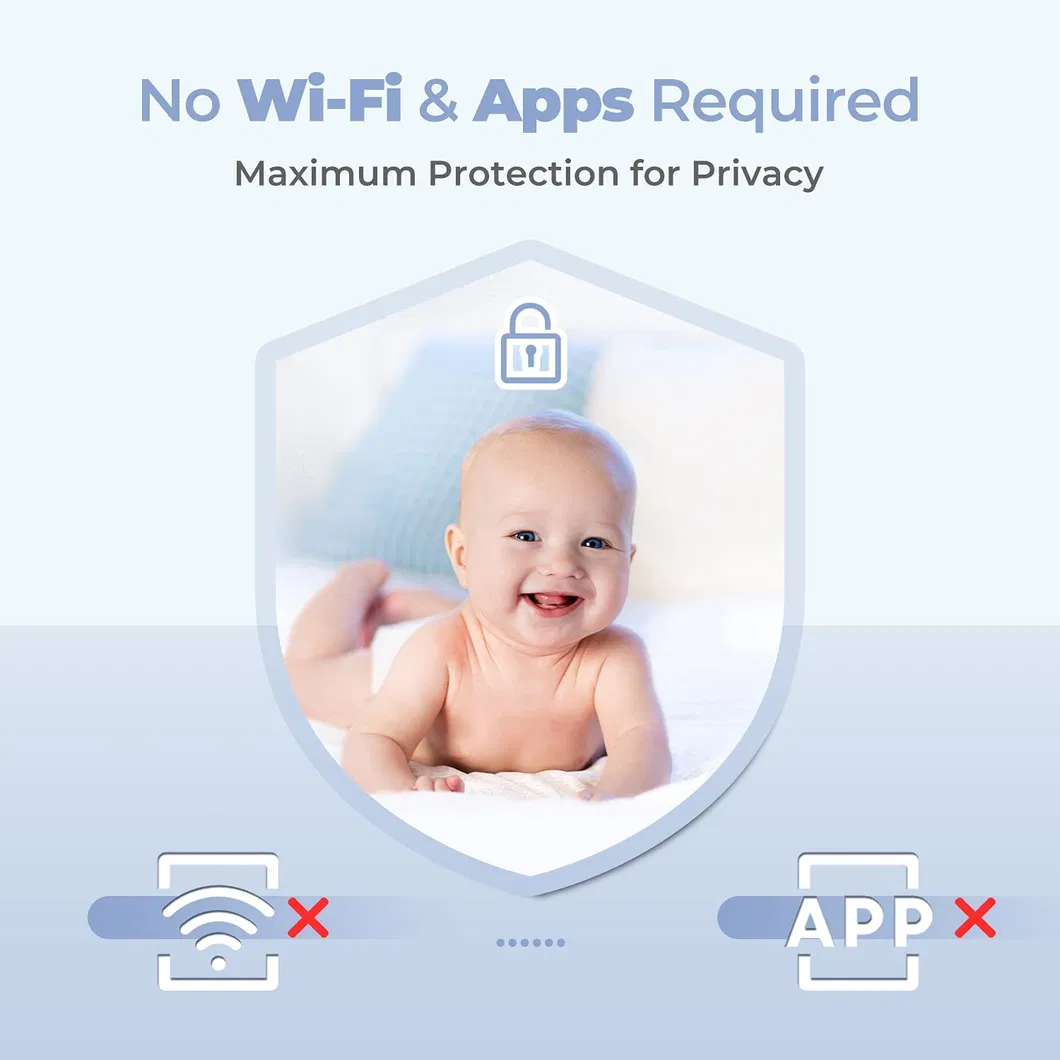 Baby Monitor with 2 Cameras, 5′ ′ Large Display Video Baby Monitor with Camera and Audio