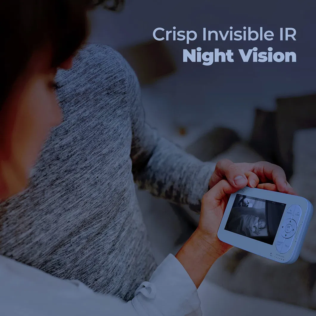 Baby Monitor with 2 Cameras, 5′ ′ Large Display Video Baby Monitor with Camera and Audio