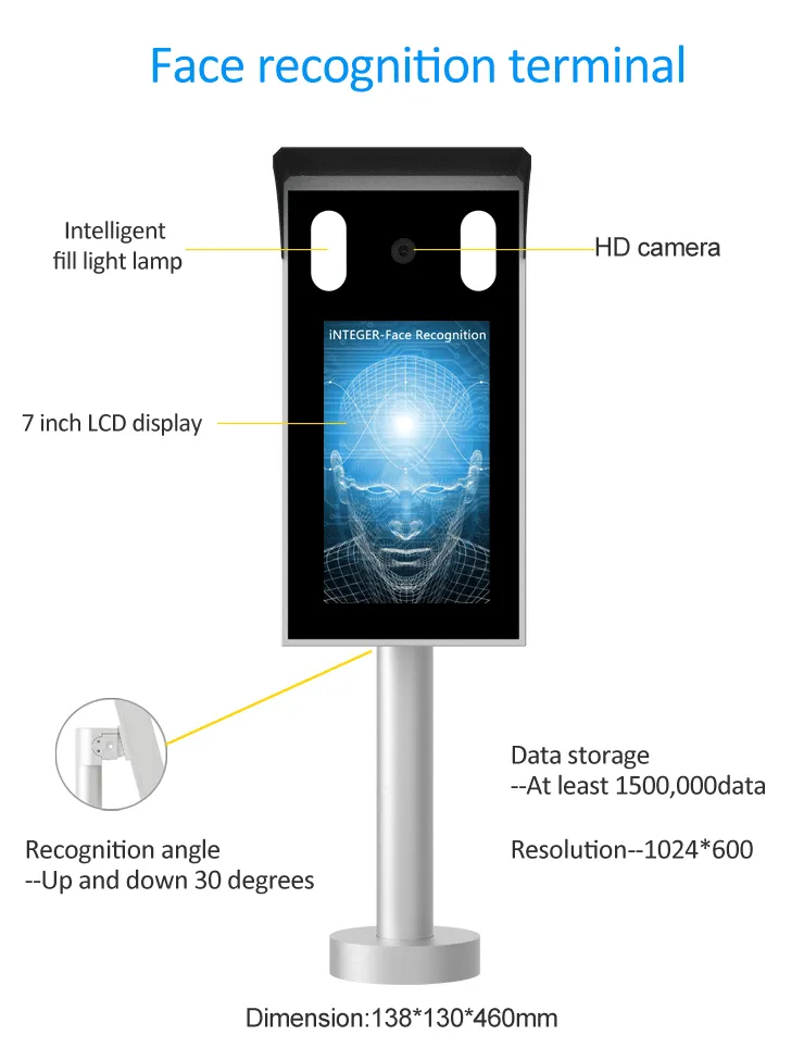 Binocular Living Body Face Recognition Terminal for Turnstile Access Control System