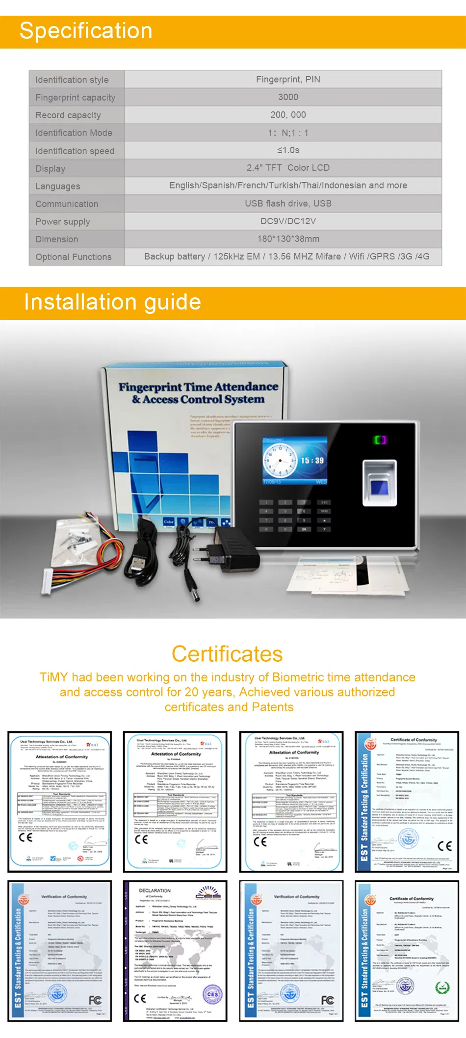 Cloud Software Schoo Attendance GPRS Biometric Fingerprint Time Attendance