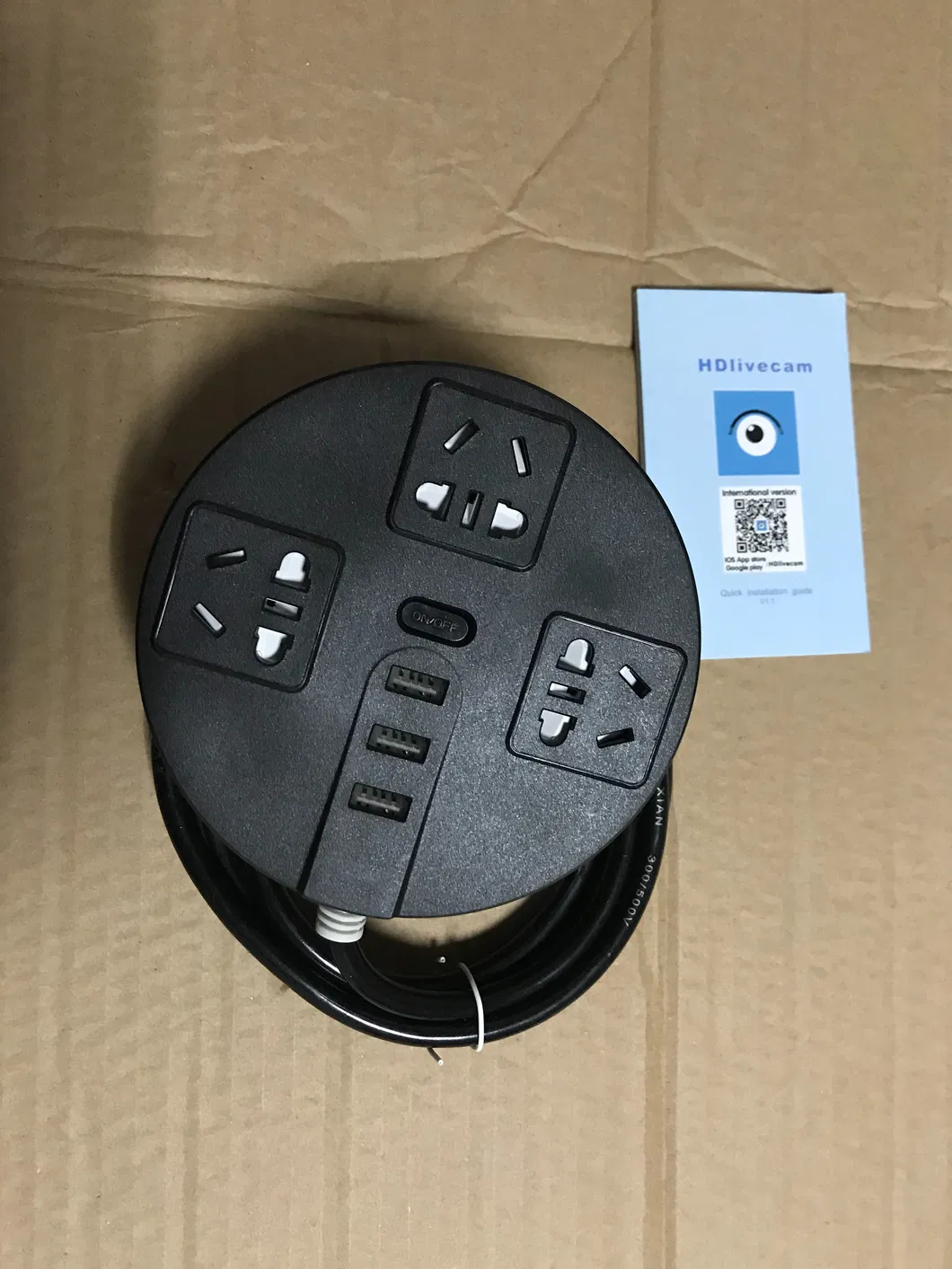 Custom Power Socket Strip Plug Charger Mini WiFi Hidden Cam 1080P Wireless Hidden Spy Camera (wc002HP)