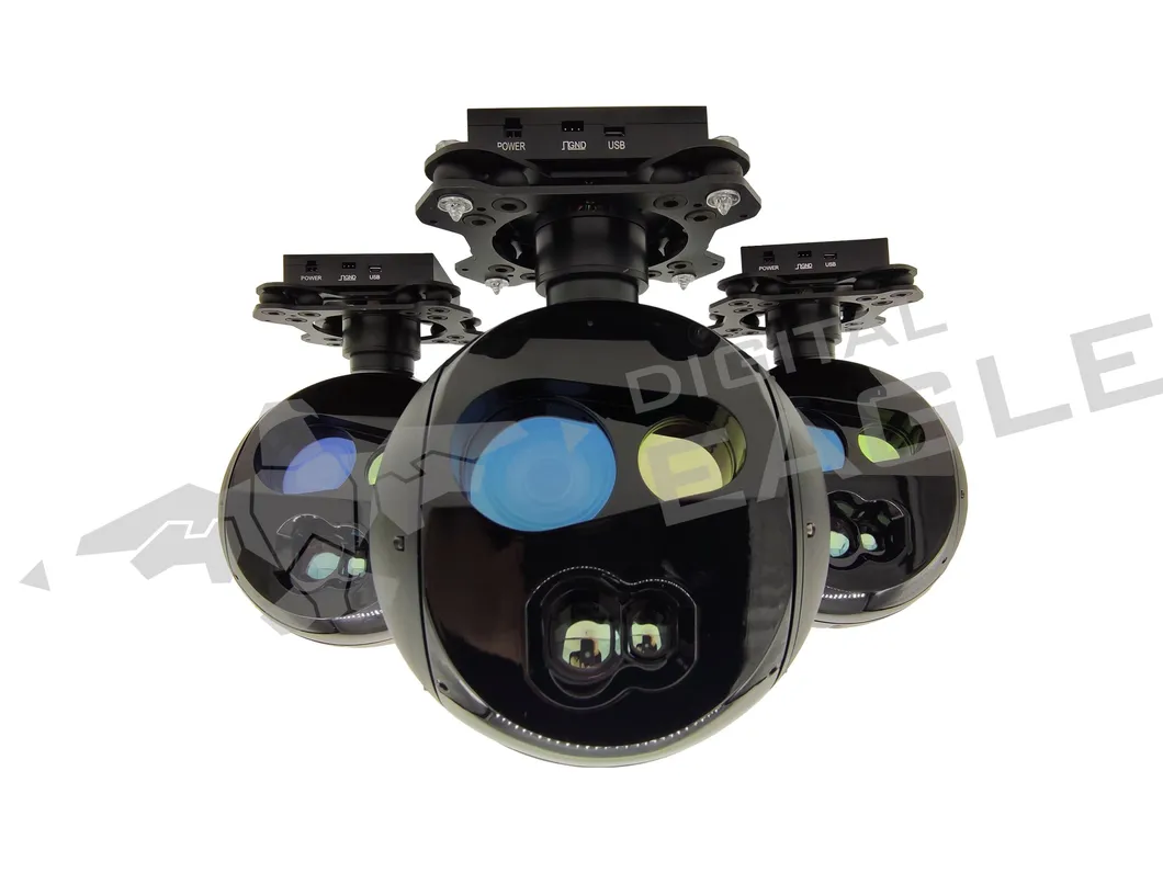 Digital Eagle HD Eo/IR/RF Flir Drone Thermal Laser Range Finder Camera for Surveillance and Patrol Drone Uav