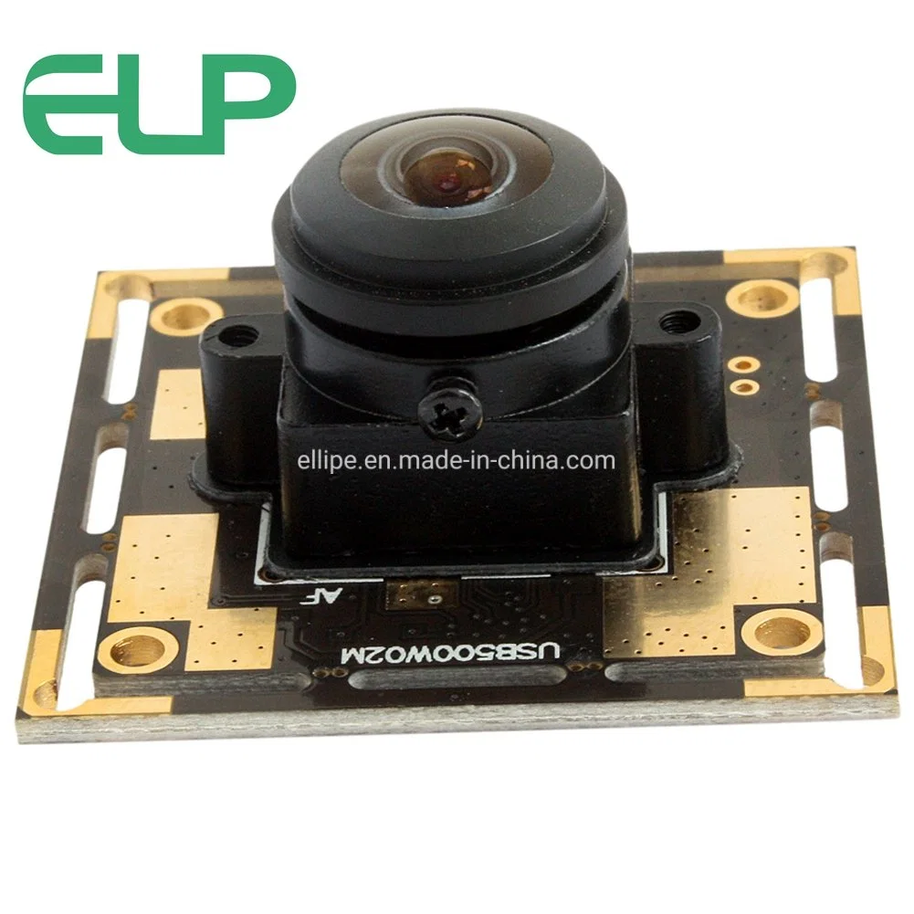 Elp 170degree 5MP Camera Module Wide Angle USB Webcam CMOS Ov5640 Fisheye Lens USB Camera for Android, Linux, Windows