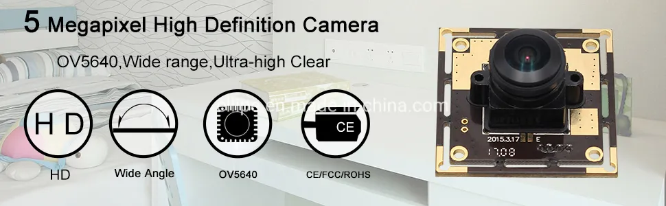 Elp 170degree 5MP Camera Module Wide Angle USB Webcam CMOS Ov5640 Fisheye Lens USB Camera for Android, Linux, Windows