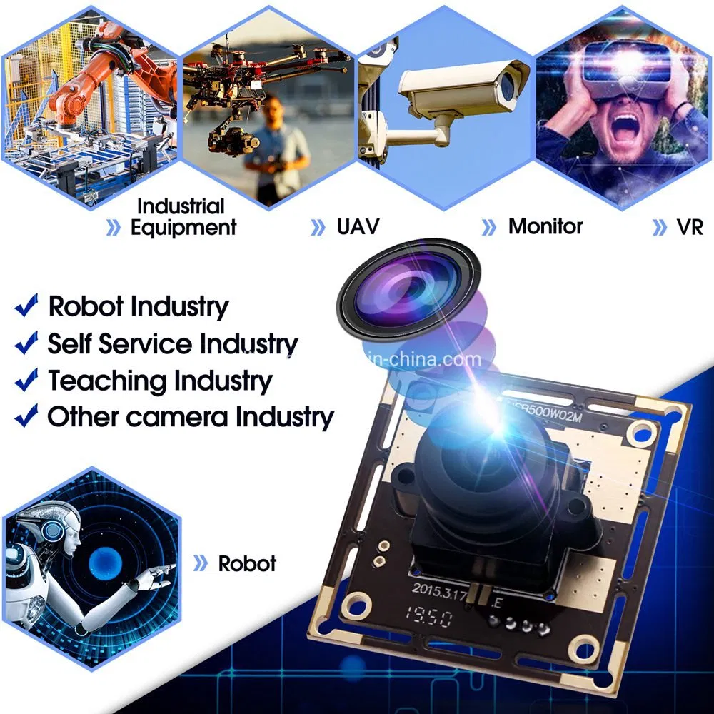 Elp 170degree 5MP Camera Module Wide Angle USB Webcam CMOS Ov5640 Fisheye Lens USB Camera for Android, Linux, Windows
