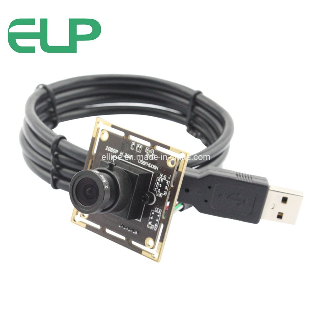 Elp 2.0 Magepixels1080p H. 264 Camera Module 0.01lux Low Illumination Imx323 Sensor 12mm Lens USB Camera with Microphone