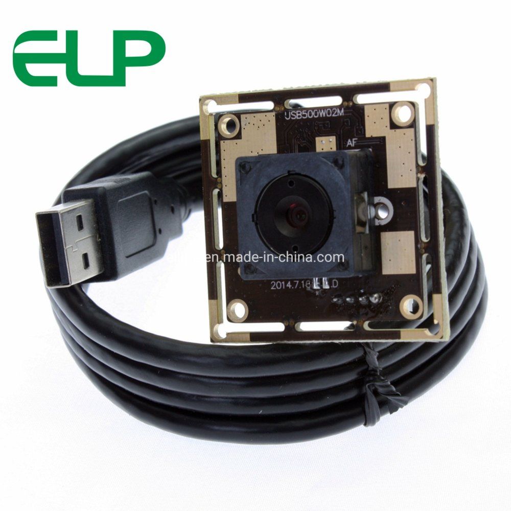 Elp 5.0 Megapixel Camera Module HD USB Camera with Auto Focus Lens at 30fps Elp-USB500W02m-Af30