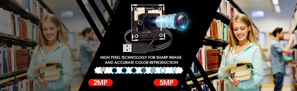 Elp 5MP HD USB CCTV Camera/Webcam Autofocus 45 Degree Lens Camera Module Ov5640 Micro Mini USB Camera