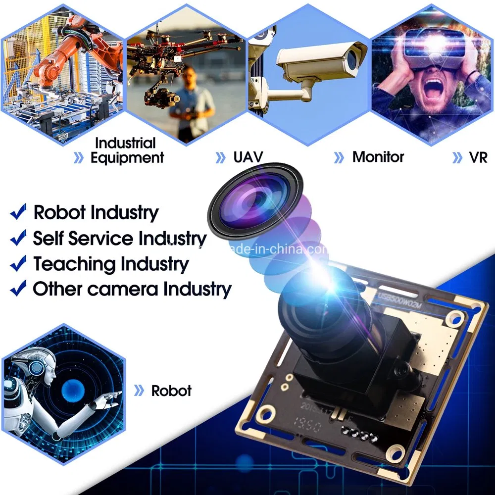 Elp 5MP Ov5640 Free Driver USB Camera Module 2592X1944 High Speed 8mm Lens HD USB2.0 Surveillance Camera for Android Linux Windows