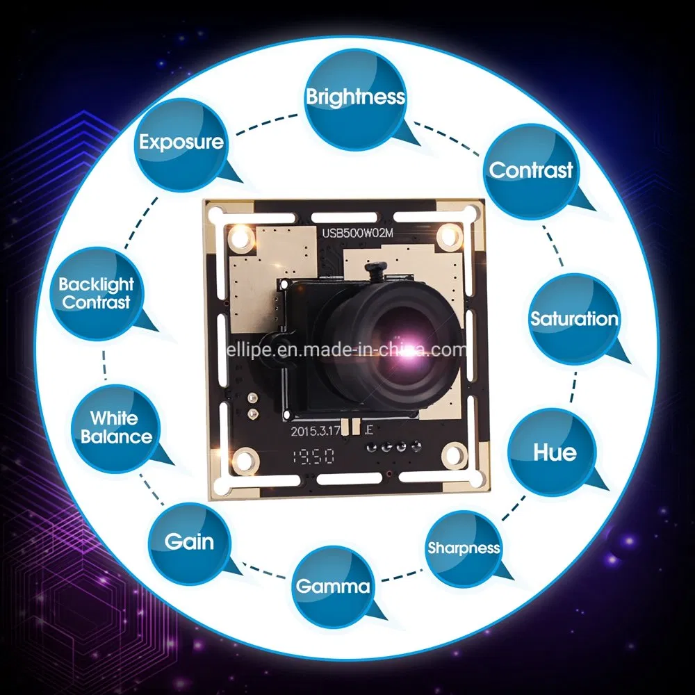 Elp 5MP Ov5640 Free Driver USB Camera Module 2592X1944 High Speed 8mm Lens HD USB2.0 Surveillance Camera for Android Linux Windows